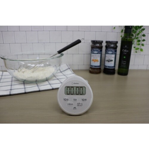 dretec 時計付防水タイマー ライトグレー
