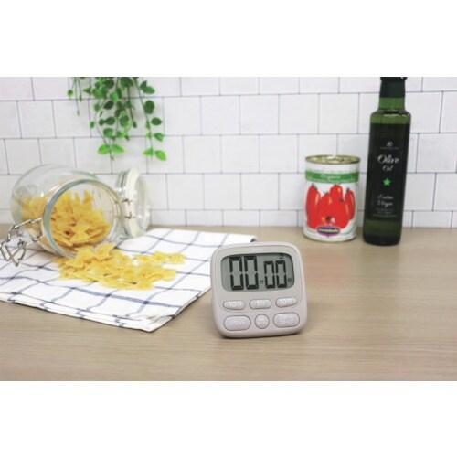 dretec 時計付大画面タイマー ベージュ