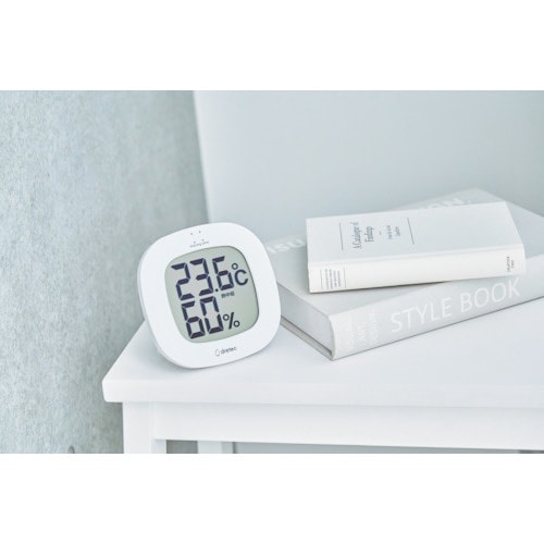 dretec デジタル温湿度計「ルミール」 ホワイ