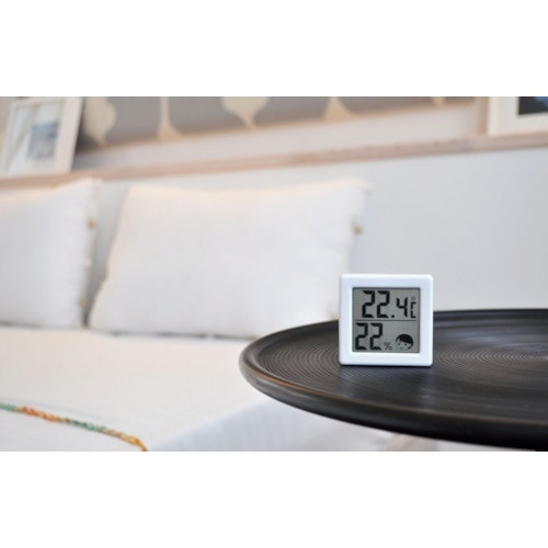 dretec 小さいデジタル温湿度計 ホワイト