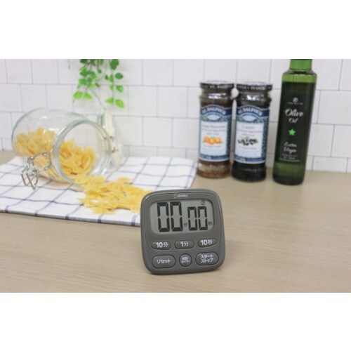 dretec 時計付大画面タイマー ダークグレー