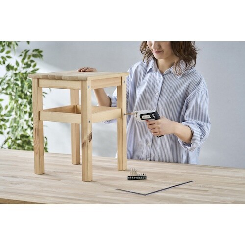 IRIS 103078 充電式電動ドライバー ホワ