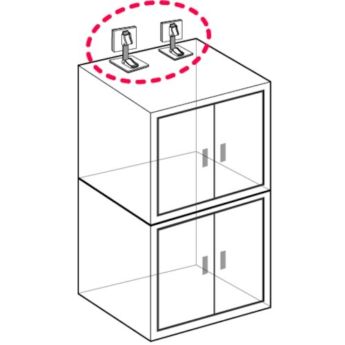 ティーエフサービス ロッカー・書庫転倒防止粘着バッ