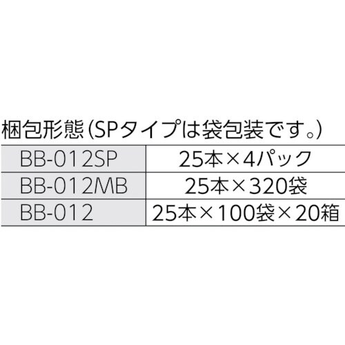 HUBY 3インチ 工業用綿棒(先端筒型)BB−0