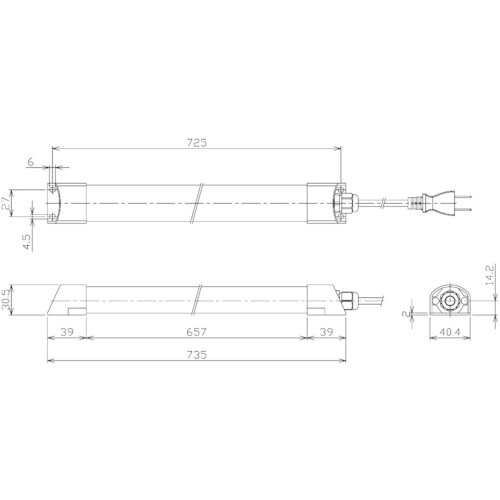 NIKKI 簡易防水型LEDリニアライト AC10