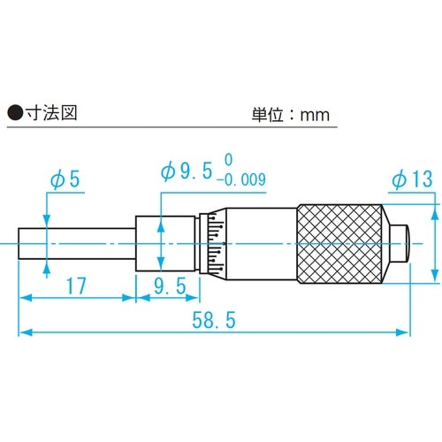 SK 快段目盛 マイクロメーターヘッド 測定範囲0