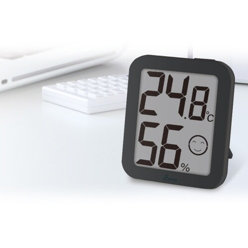 シンワ デジタル温湿度計 環境チェッカー ブラック