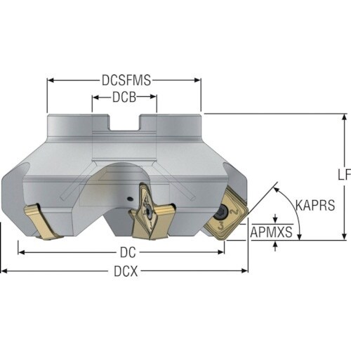 セコ フライス ダブルクワトロミル22−48° カ