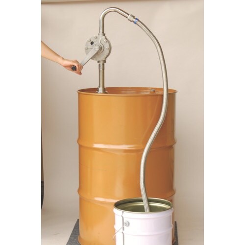 アクアシステム 溶剤・薬品用手廻しドラムポンプ (