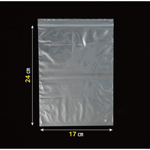 ジャパックス 開口済みチャック付ポリ袋 100枚