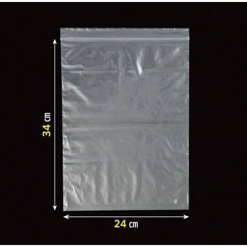 ジャパックス 開口済みチャック付ポリ袋 100枚