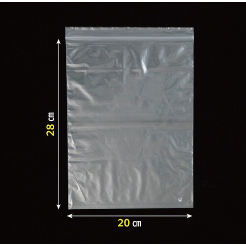 ジャパックス 開口済みチャック付ポリ袋 100枚