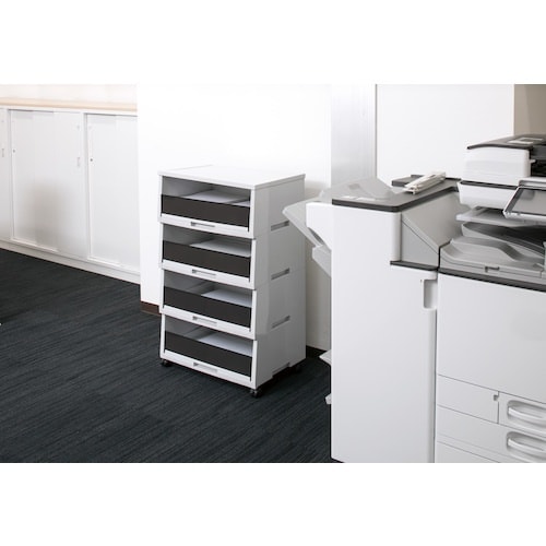 テラモト ペーパー分類ボックス 4段・A3深型