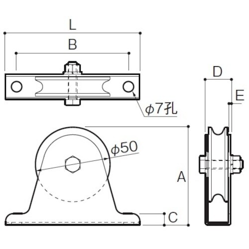 ふじわら 固定ブロック オープン型タテ型1車
