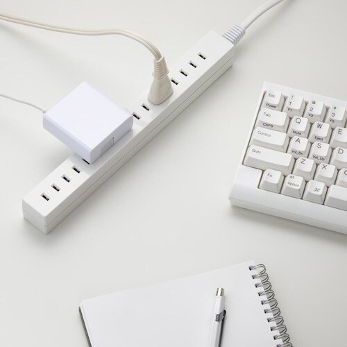 YAZAWA 差し込みフリータップベーシックホワイ