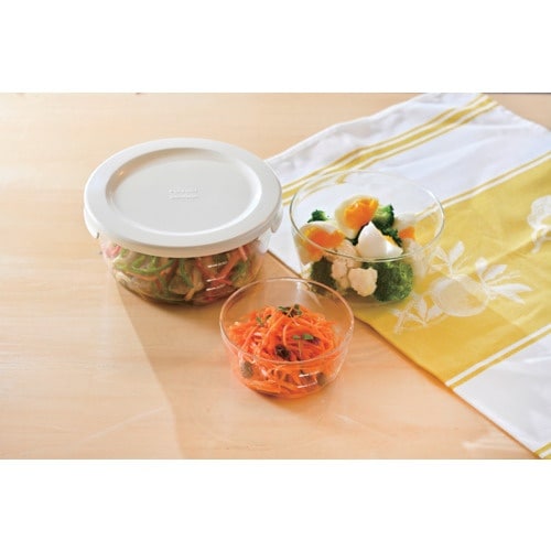 HARIO 耐熱ガラス製保存容器丸3個セット