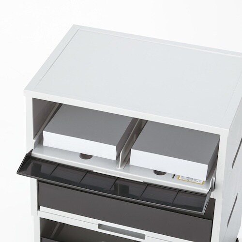 テラモト ペーパー分類ボックス ダークグレー