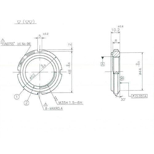 冨士精密 FINE U−NUT M35×1.5 S