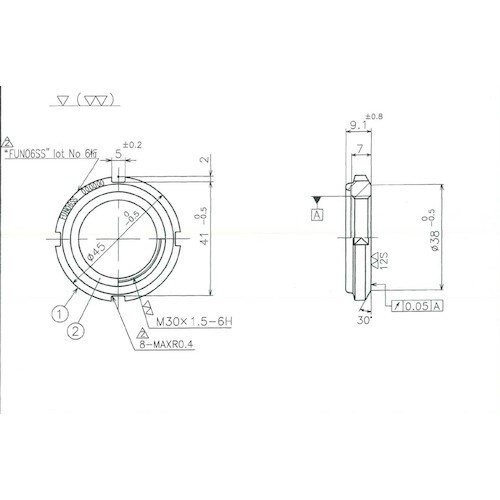 冨士精密 FINE U−NUT M30×1.5 S