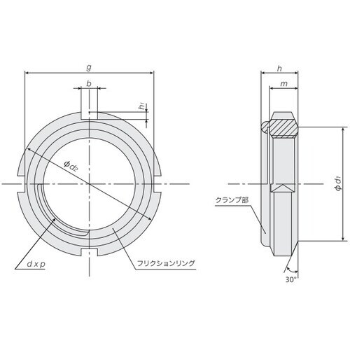 冨士精密 FINE U−NUT M15×1 SUS