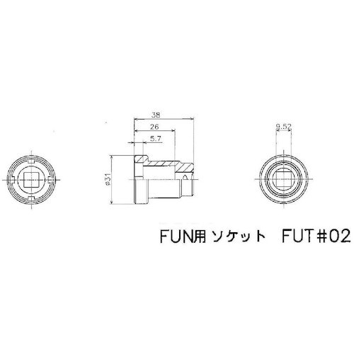 冨士精密 FINE U−NUT用専用ソケットM15