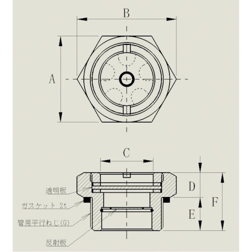 家原ライト工業 オイルゲージM形2
