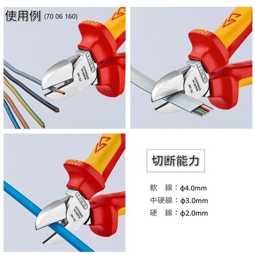 KNIPEX 絶縁工具3点セット(ワイヤーストリッ