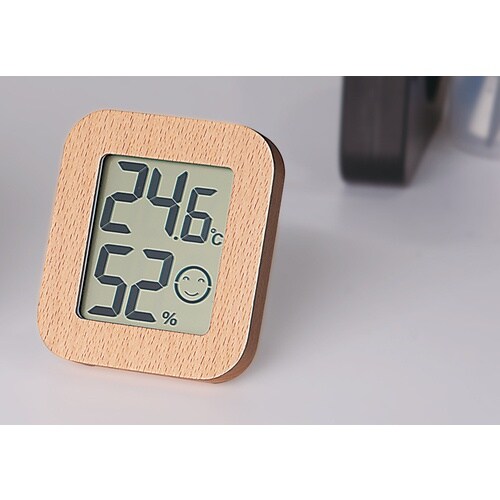 シンワ デジタル温湿度計 環境チェッカー ミニ 木