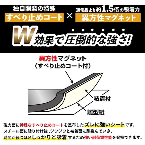 マグエックス 超強力マグネットテープ ゼロスリップ