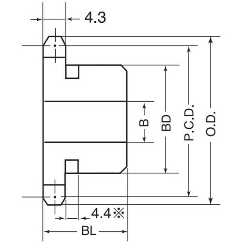 三興製作所 標準新B型下孔品スプロケット M35型