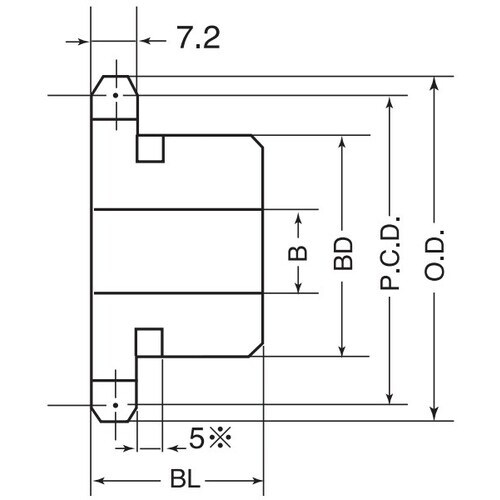 三興製作所 標準新B型下孔品スプロケット M40型