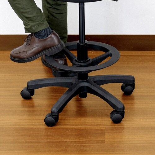 ナカバヤシ ラウンドOAチェア ハイタイプ 足置き