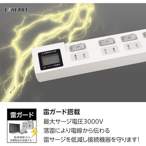 EXHEART ワットメーター付スイッチタップ 6