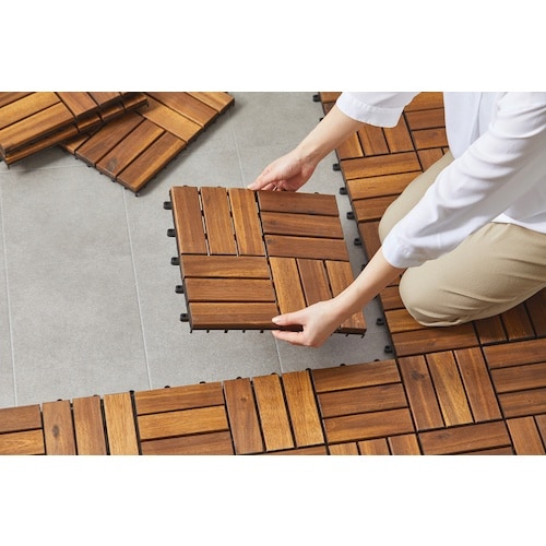 IRIS 104533 ウッドタイルデッキ ブラウ