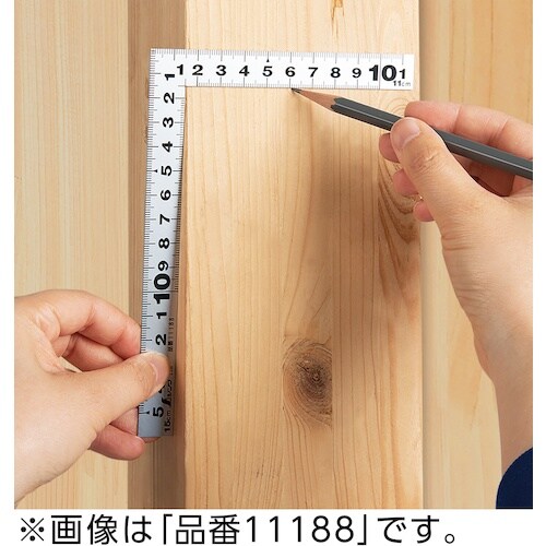 シンワ 曲尺平ぴた ホワイト 15×11cm 表裏