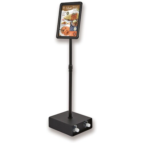 ASKA 転倒防止アルミ枠ポスタースタンド A4