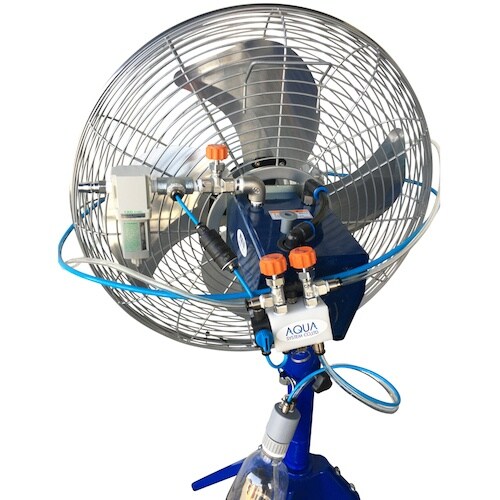 アクアシステム エア駆動式工場扇ミストファン