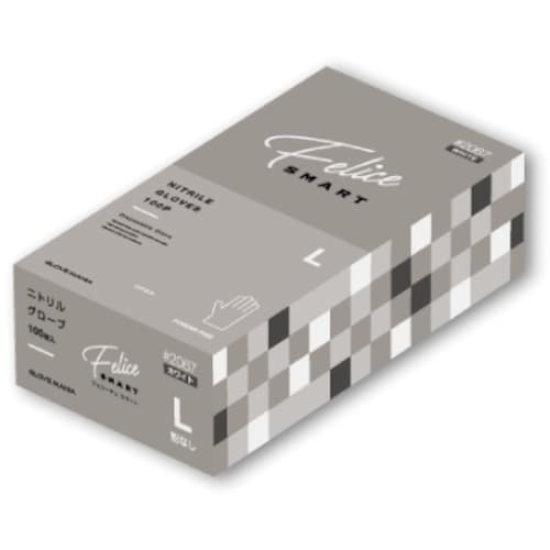 川西 ニトリルグローブフェリーチェ粉無 (100