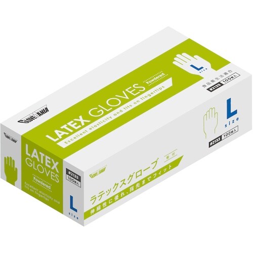 川西 ラテックスグローブ粉付