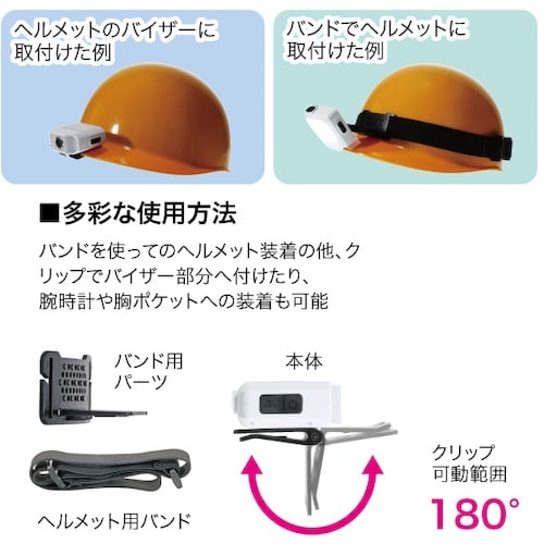 JEFCOM LEDパランドル(充電式・ヘルメット