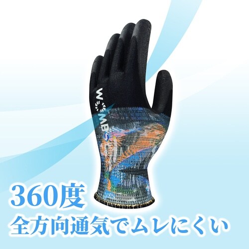 トワロン 水性ポリウレタン背抜き手袋 WOMB−M