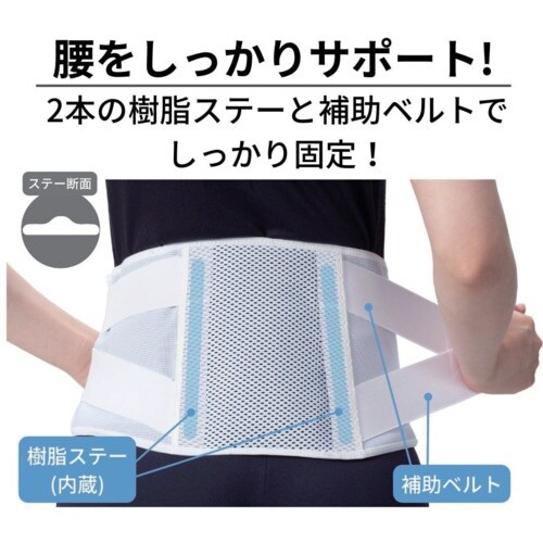 竹虎 腰部固定帯 ランバックソフトII ホワイト