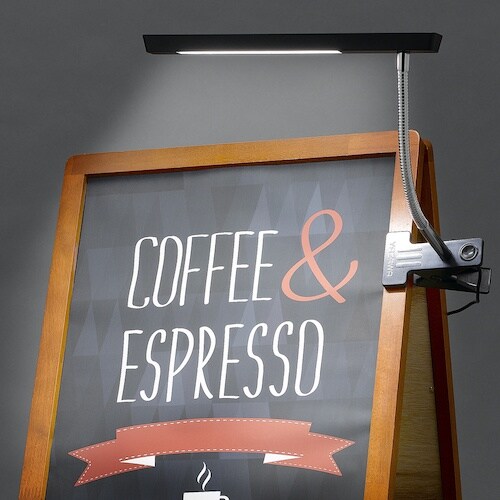 YAZAWA LEDフレキシブルクリップライトブラ