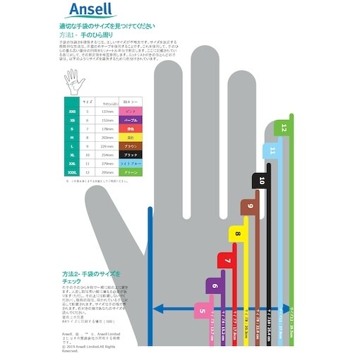 Ansell 耐切創・静電気対策手袋 ハイフレック