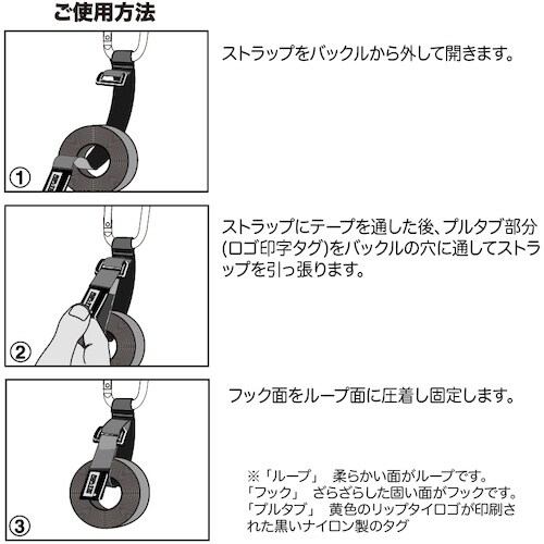RIP−TIE キャリングテープホルダーハトメ付き