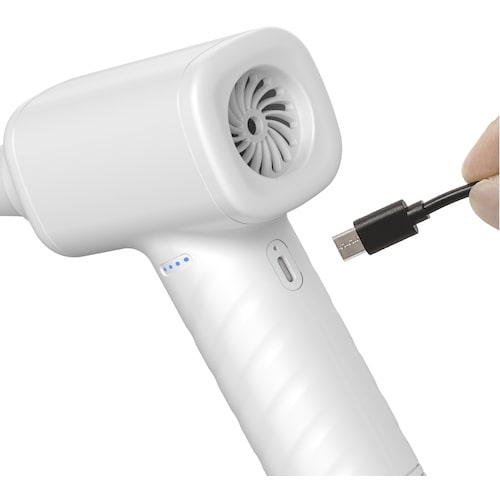 ナカバヤシ 電動エアダスター 充電式 ホワイト