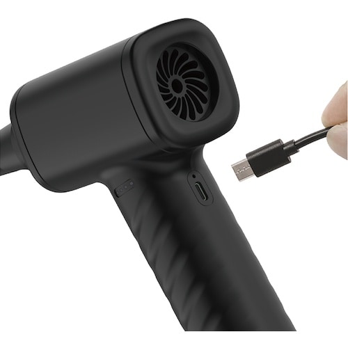 ナカバヤシ 電動エアダスター 充電式 ブラック