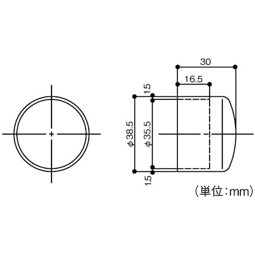 ECLE ECLE35 木製エンドキャップ クリア