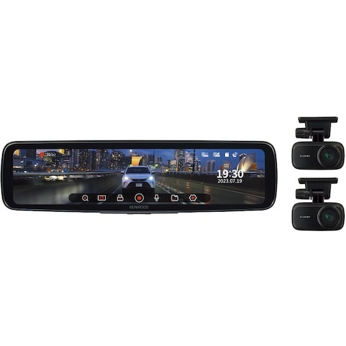KENWOOD 前方後方撮影ミラー型ドライブレコー