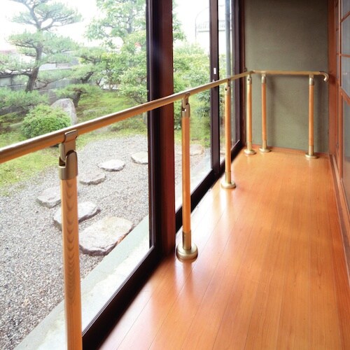 ECLE ECLE室内用手すり支柱 木製 ゴールド